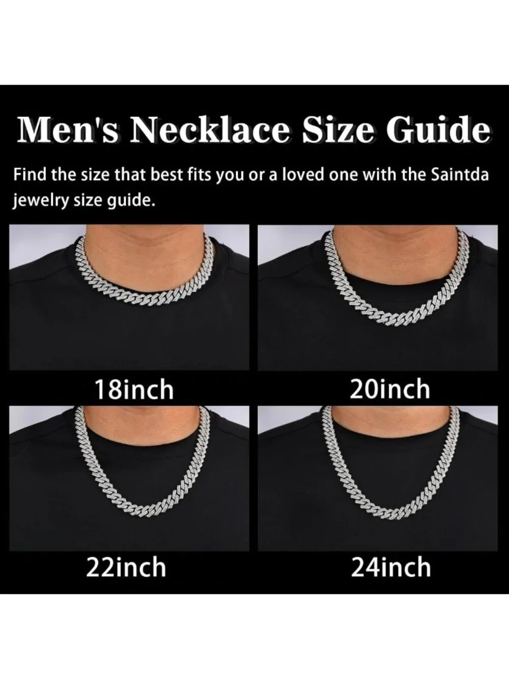 Iced Out Cuban Link Chain Necklace for Men & Women - Stylish Miami Jewelry